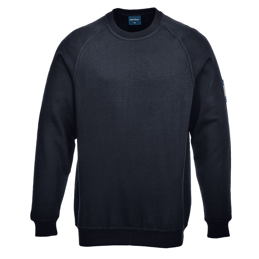 Modaflame Knit Anti-Static FR Long Sleeve Sweatshirt Navy