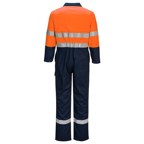 Portflame FR Coverall Orange/Navy back