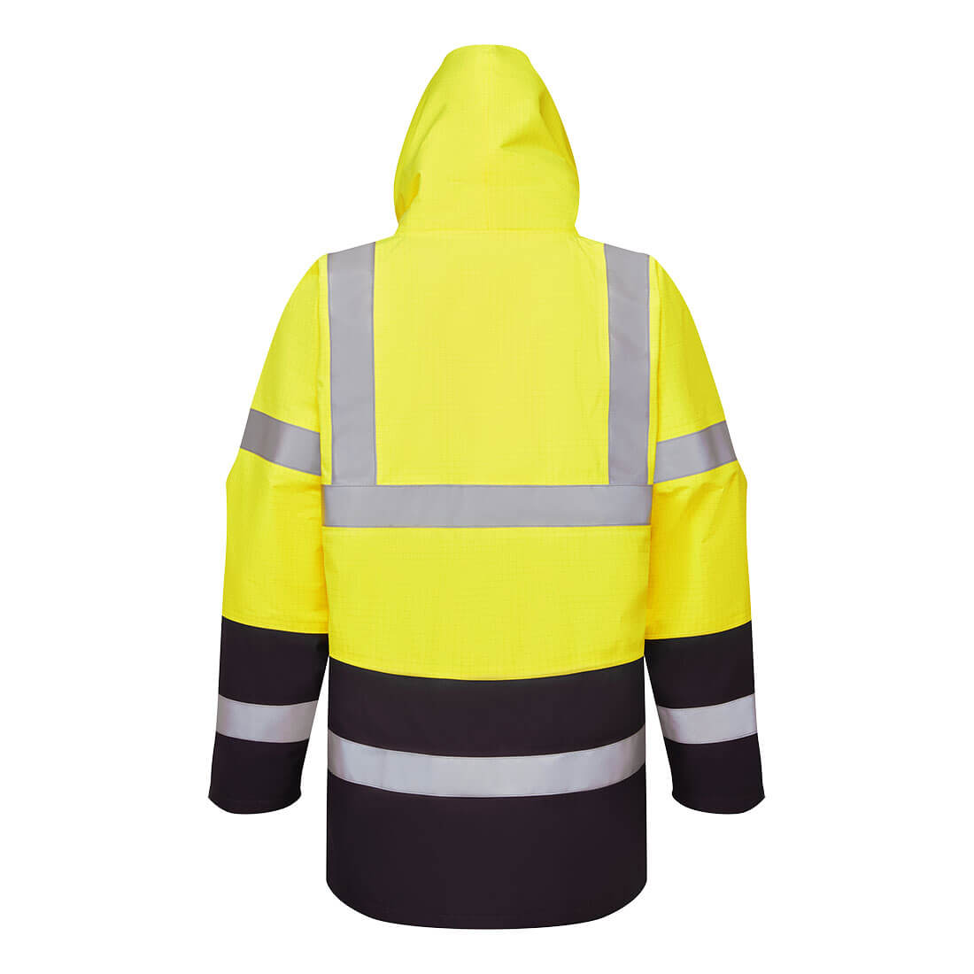 Bizflame Rain FR Hi-Vis ARC Jacket Yellow/Navy back