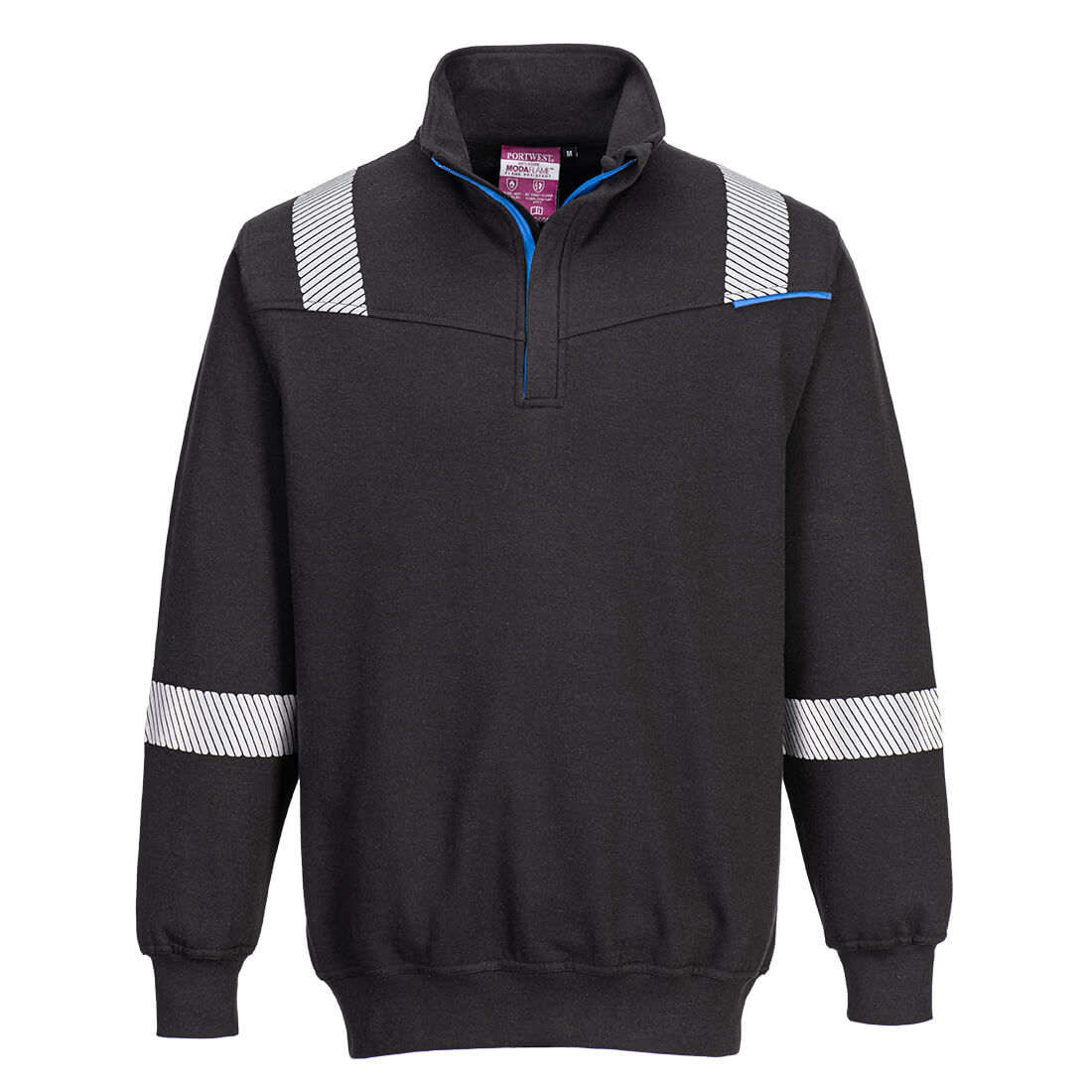WX3 Modaflame Knit FR 1/4 Zip Sweatshirt Black
