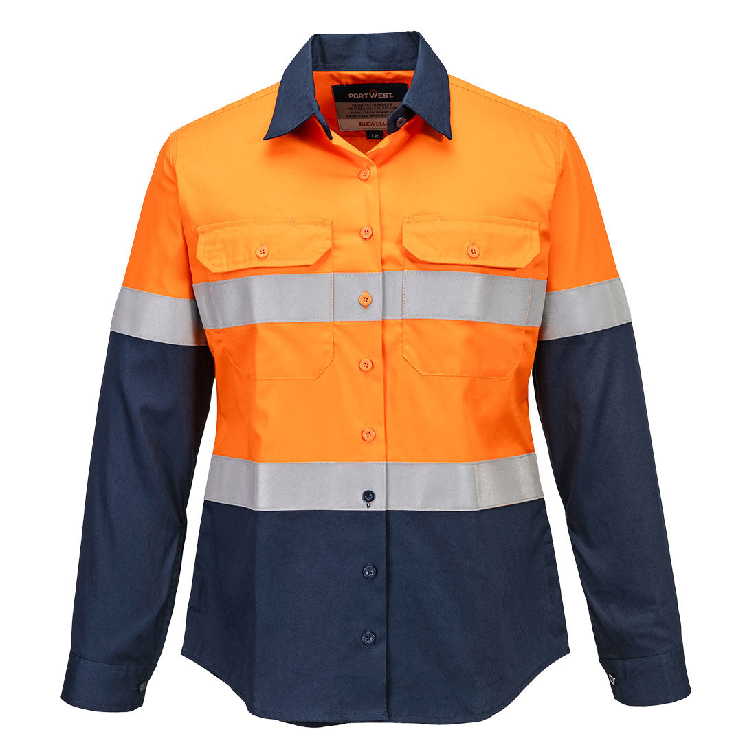 Bizflame FR Women's Shirt Orange/Navy