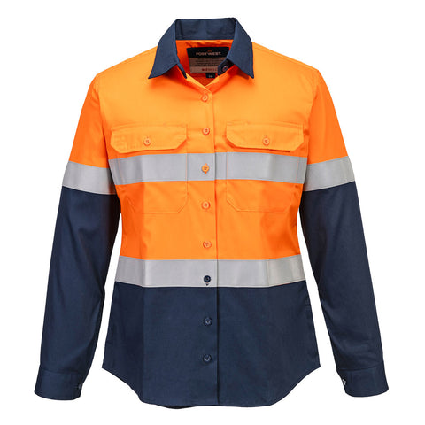 Bizflame FR Women's Shirt Orange/Navy