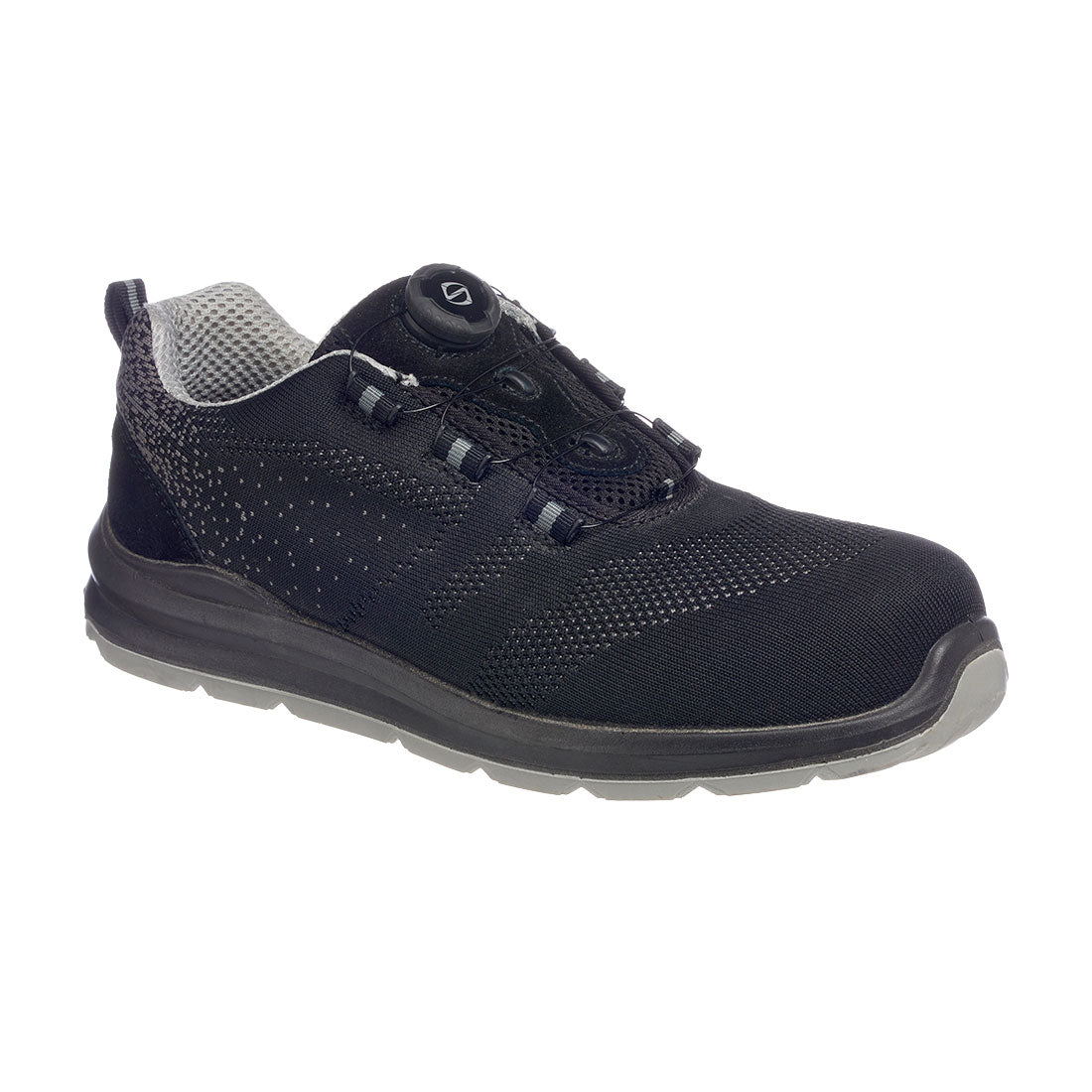Composite Textile Wire Lace Trainer S1P Black/Grey