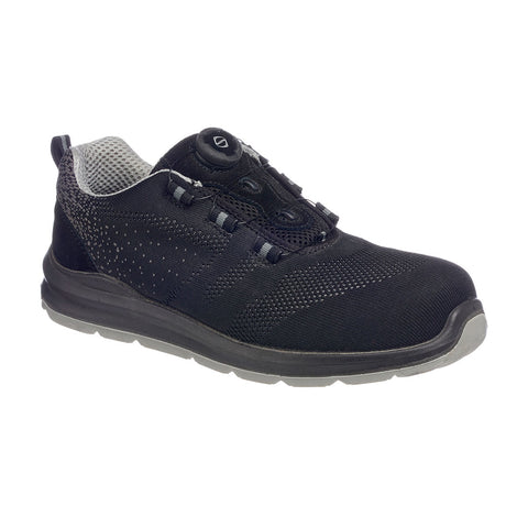 Composite Textile Wire Lace Trainer S1P Black/Grey