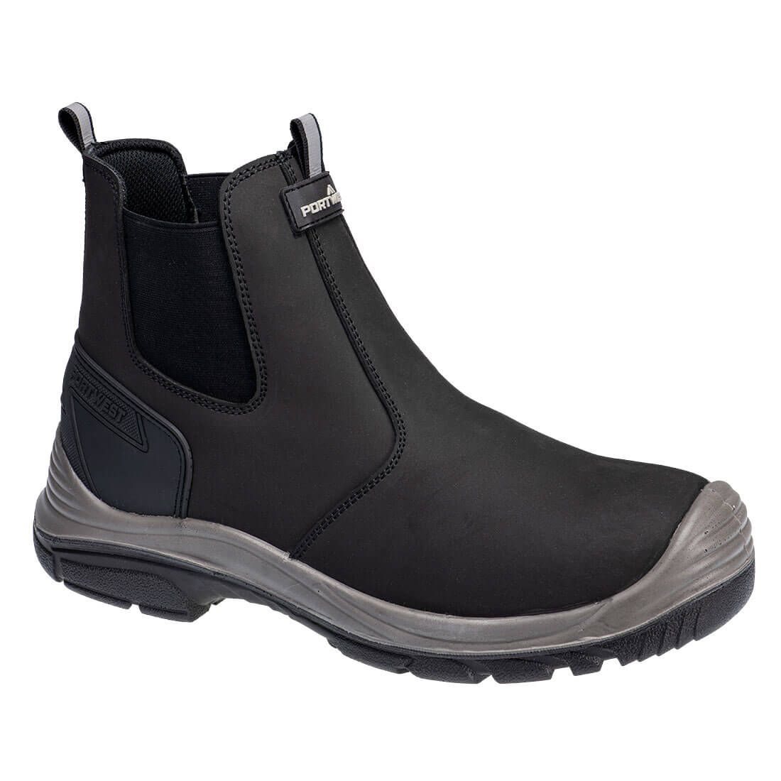 Steel Action Nubuck Dealer Boot S7 Black/Grey
