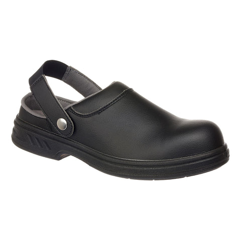 Steel Microfibre Clog SB Black