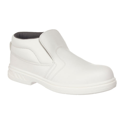 Steel Microfibre Slip On Boot S2 White
