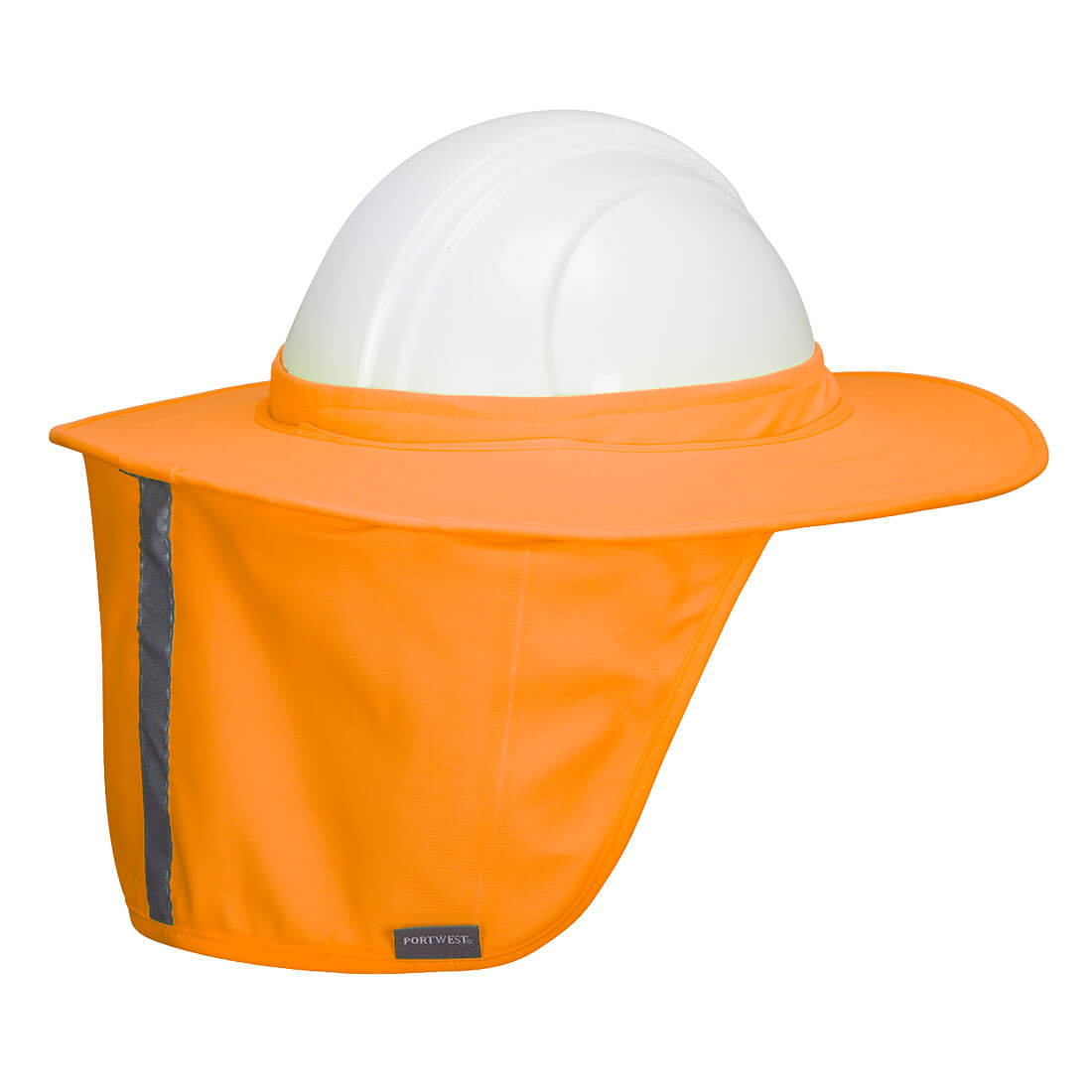 Hi-Vis Hard Hat Brim with Neck Shade Orange