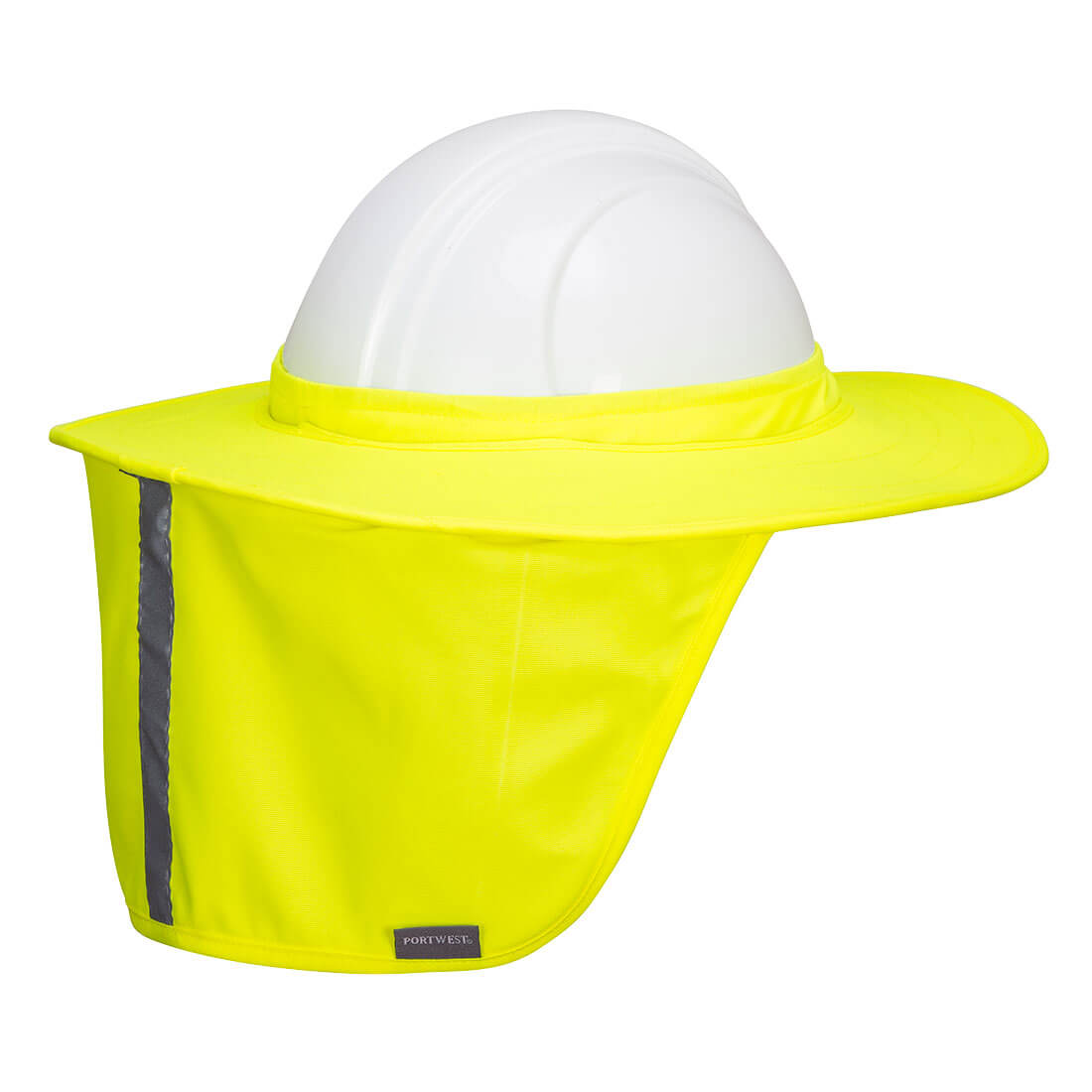 Hi-Vis Hard Hat Brim with Neck Shade Yellow