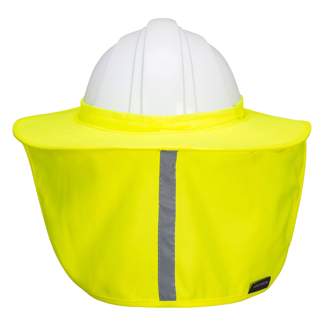 Hi-Vis Hard Hat Brim with Neck Shade Yellow back