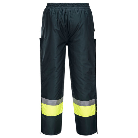 Huski Hi-Vis Contrast Freezer Pants Forest/Yellow back