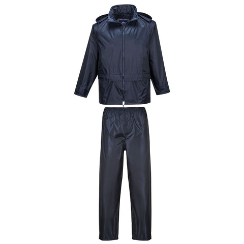 Essentials Rainsuit (2 Piece Suit) Navy back