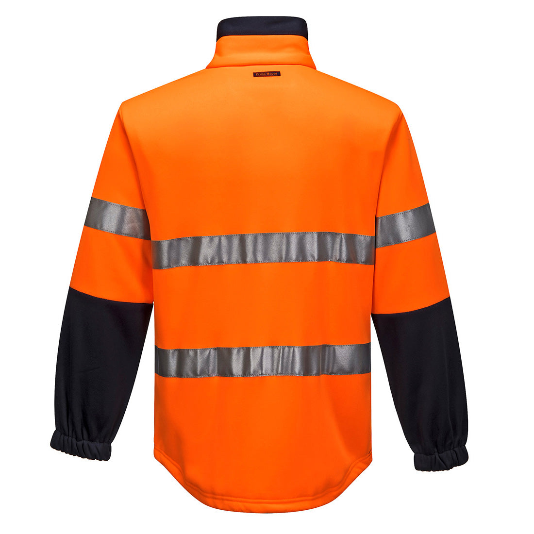 Hi-Vis Water Repellent Contrast Zipped Brush Fleece Orange/Navy back