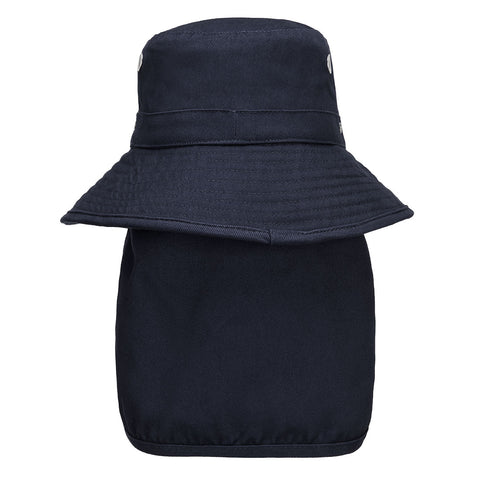 Wide Brim Hat Navy 2 back