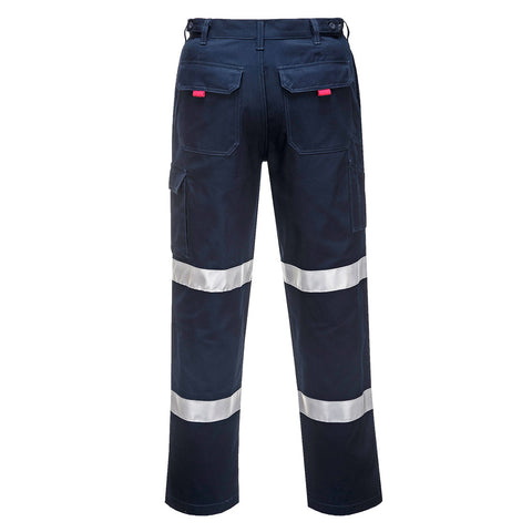 Cargo Pants with Double Tape Navy back
