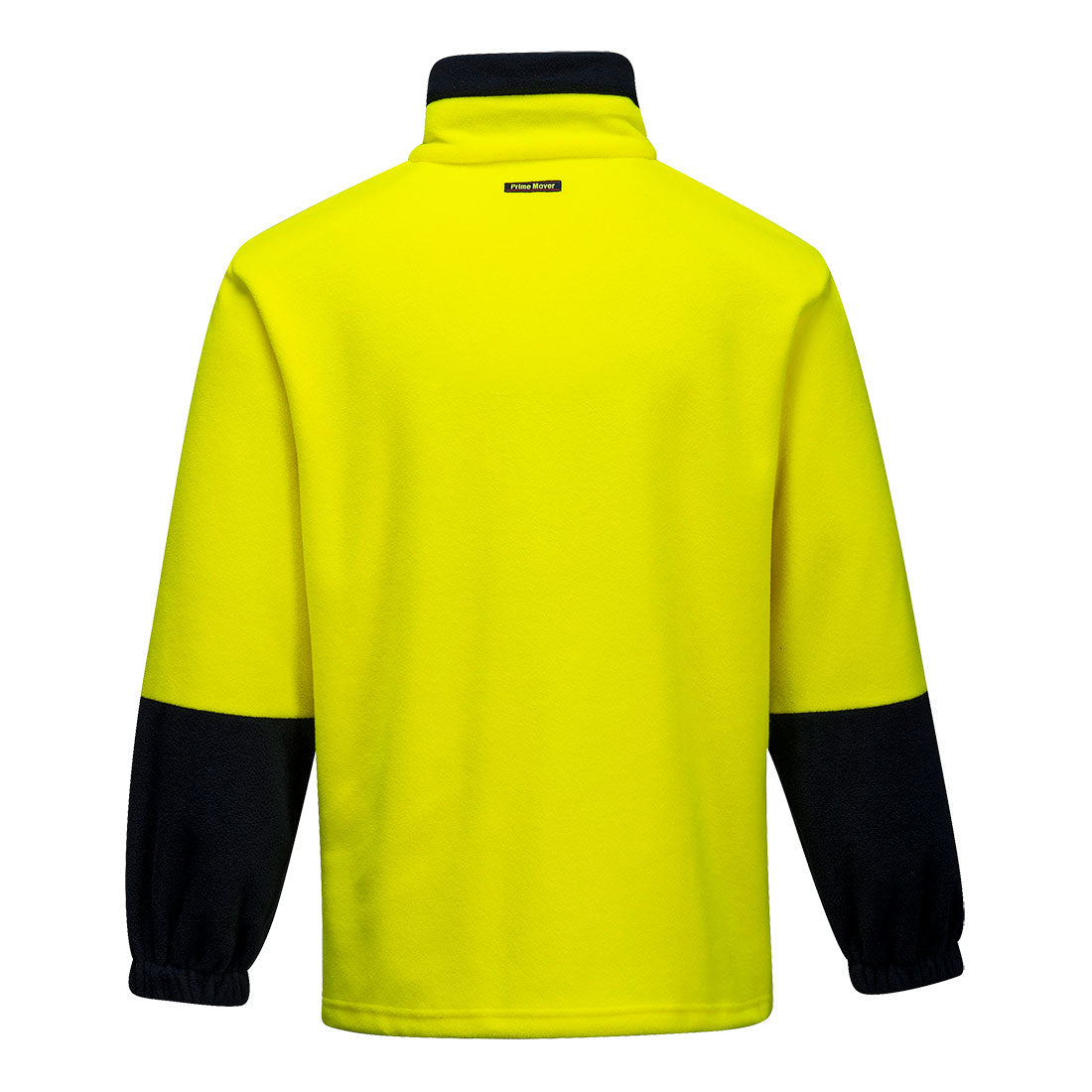 Hi-Vis Contrast 1/4 Zip Class D Polar Fleece Yellow/Navy back