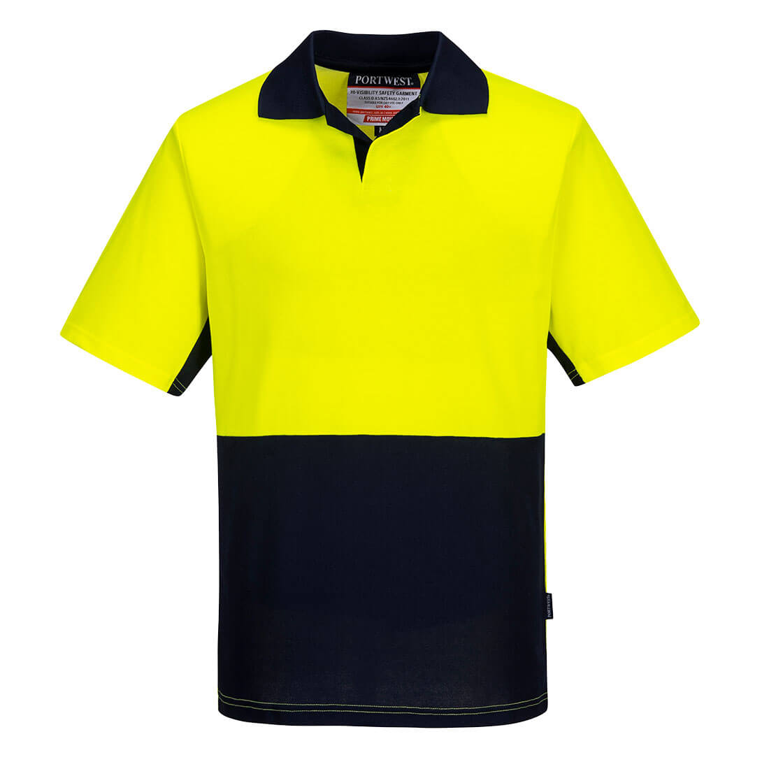 Food Industry Cotton Comfort Polo Shirt S/S Yellow/Navy