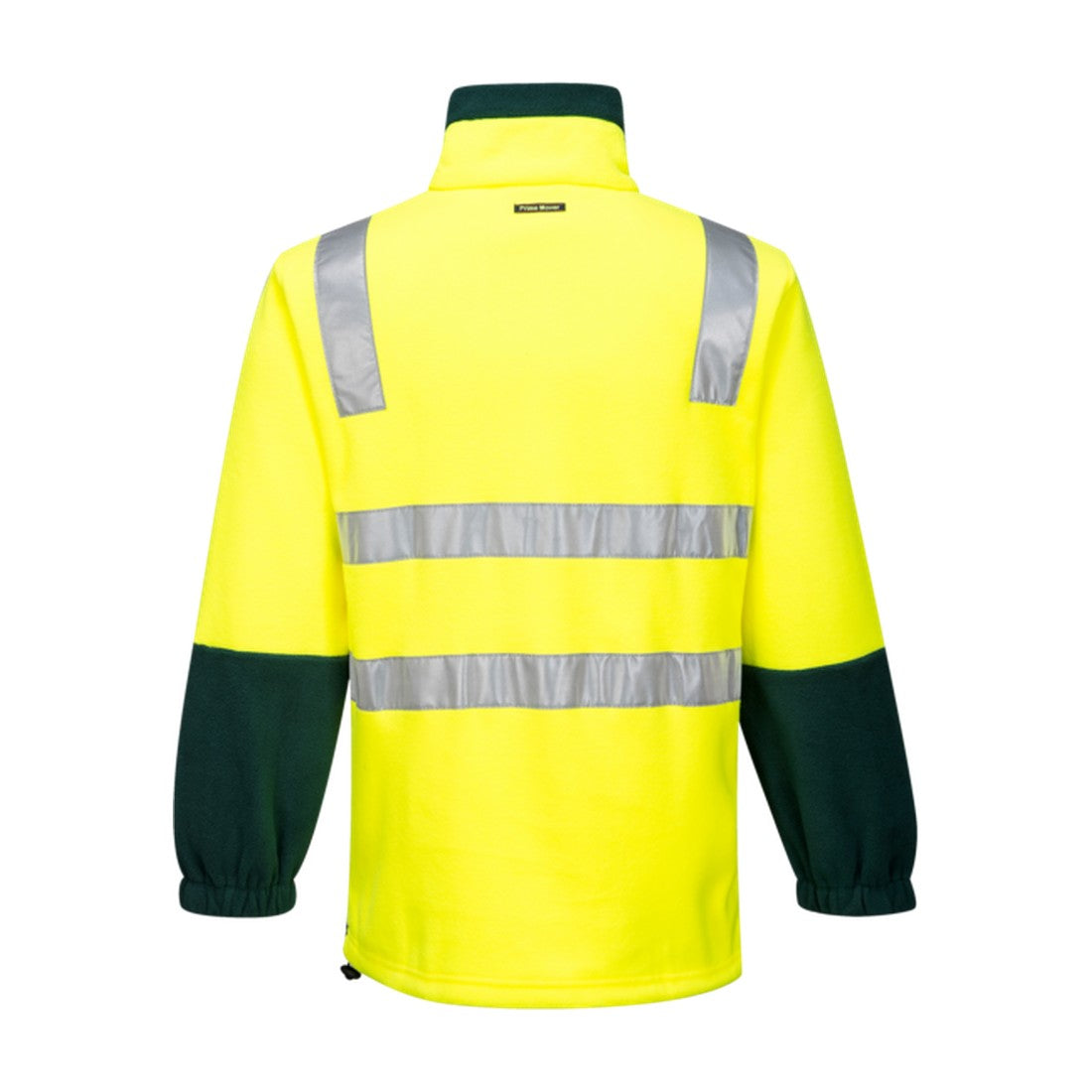Hi-Vis Contrast 1/4 Zip Polar Fleece Yellow/Green rear