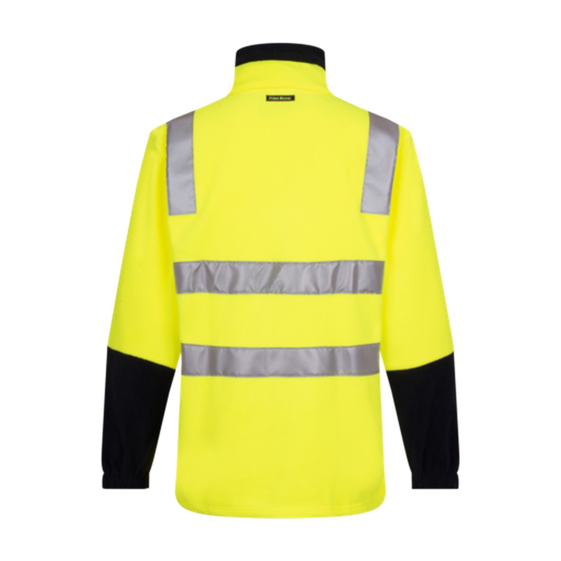 Hi-Vis Contrast 1/4 Zip Polar Fleece Yellow/Navy rear