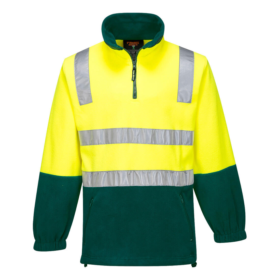 Hi-Vis Contrast 1/4 Zip Polar Fleece Yellow/Green