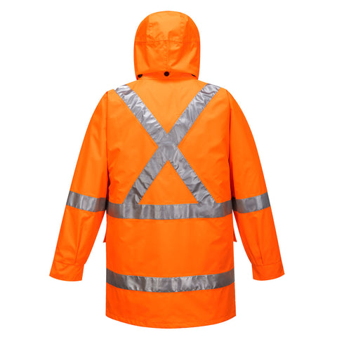 Max Hi-Vis X Back 4-in-1 Jacket Orange back