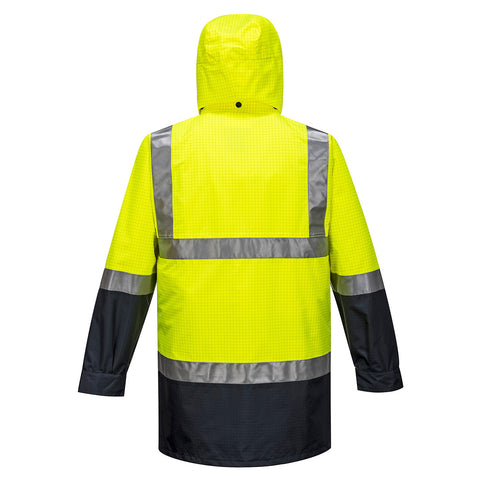 Mackay Hi-Vis Anti-Static 4-in-1 Jacket Yellow/Navy back