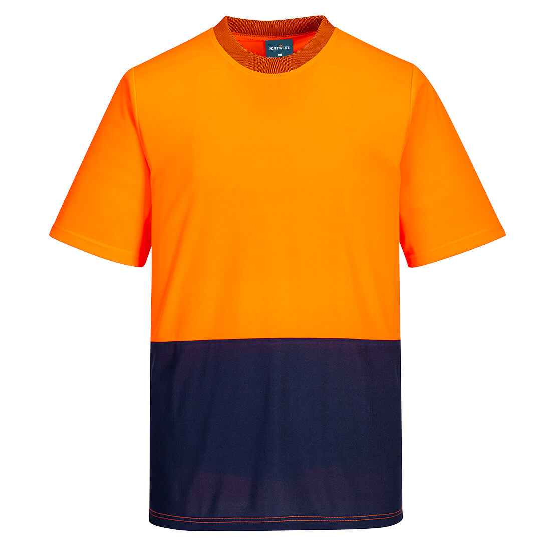 Hi-Vis Contrast Class D T-Shirt S/S Orange/Navy