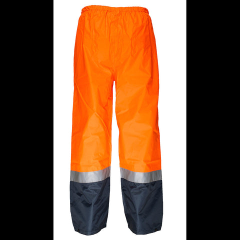 Hi-Vis Contrast Rain Pants Orange/Navy back