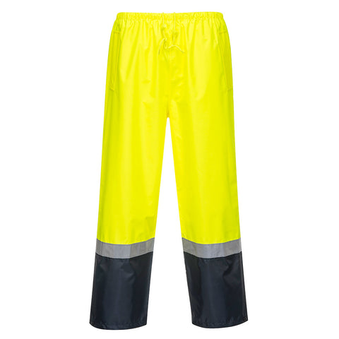 Hi-Vis Contrast Rain Pants Yellow/Navy