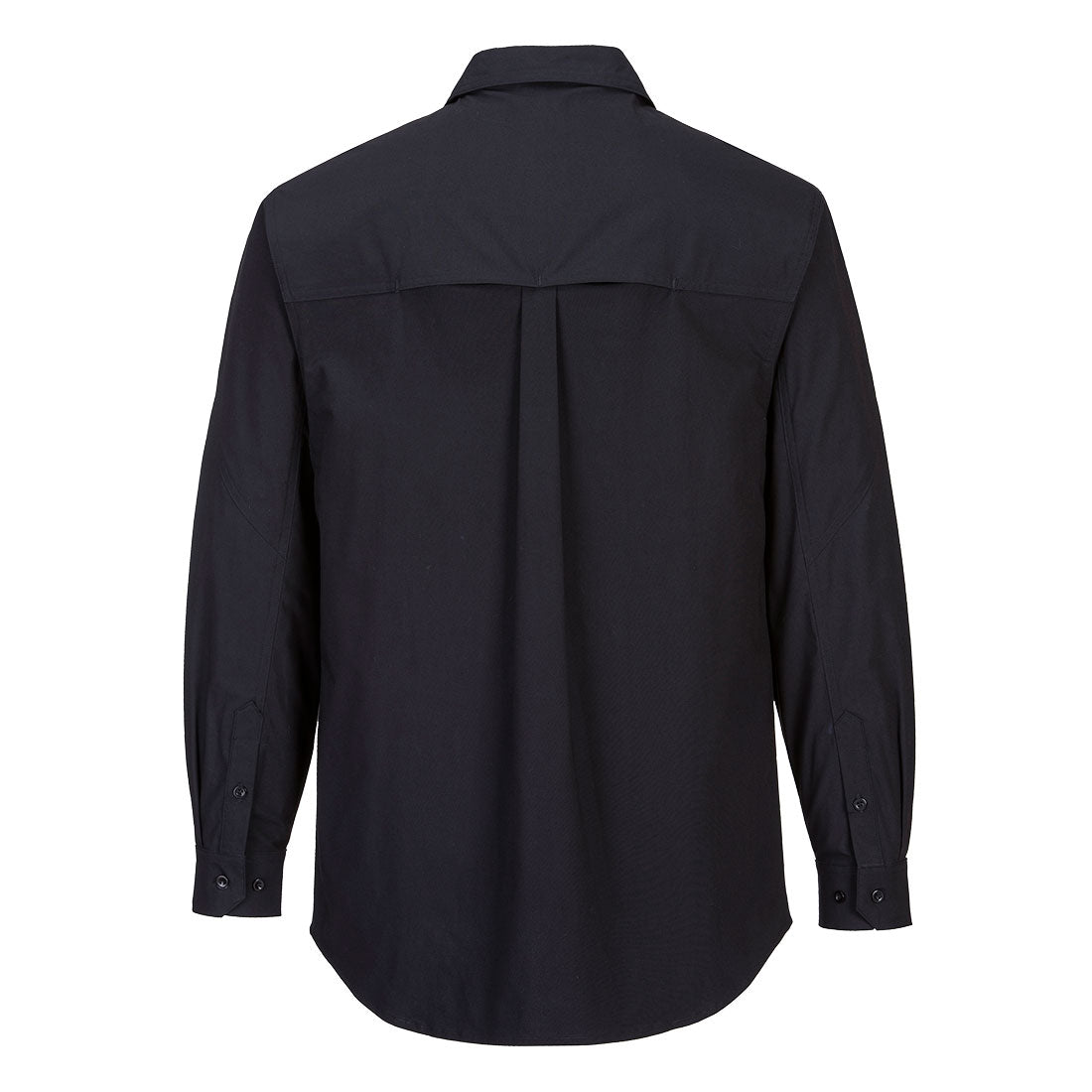 Utility Stretch Long Sleeve Shirt Black back