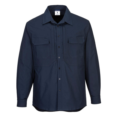 Utility Stretch Long Sleeve Shirt Dark Navy