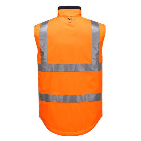 Hi-Vis Reversible Vest Orange back