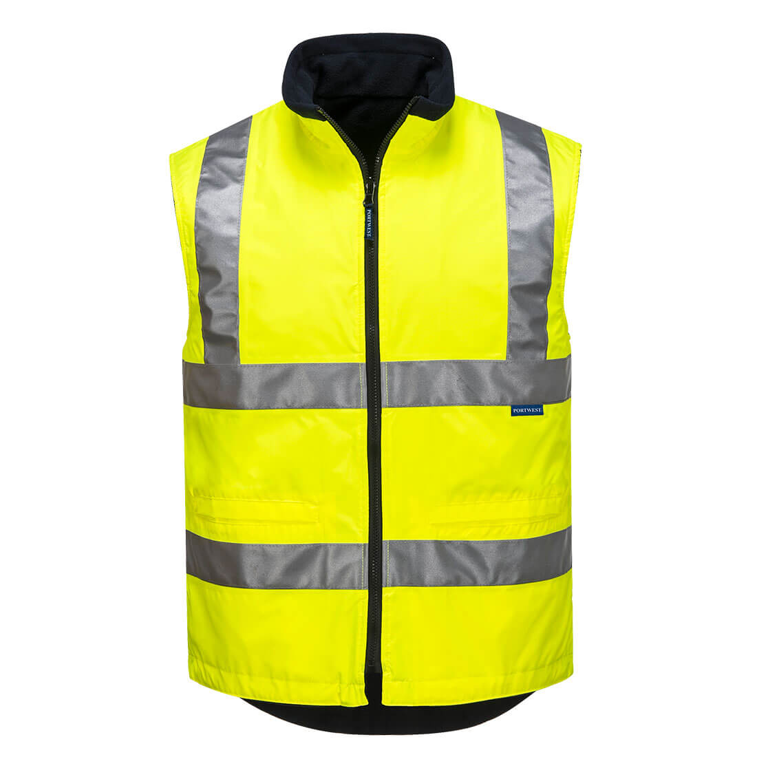 Hi-Vis Reversible Vest Yellow