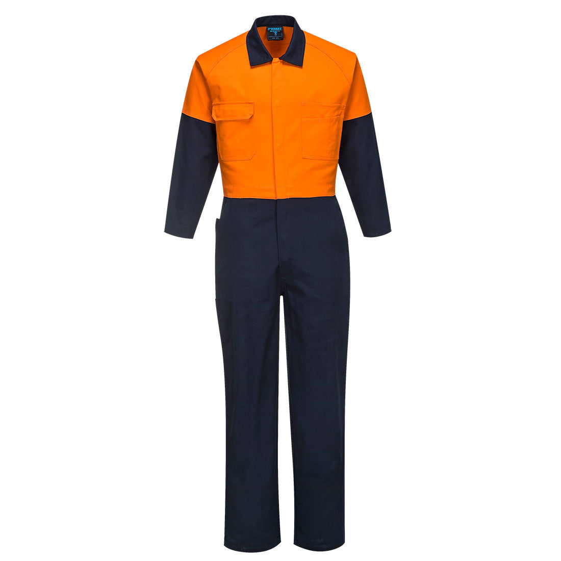 Hi-Vis Contrast Class D Coverall Orange/Navy