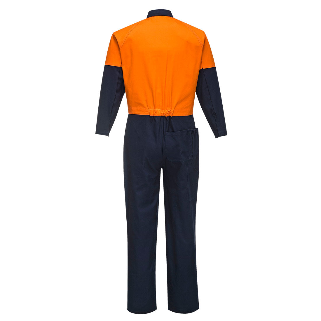 Hi-Vis Contrast Class D Coverall Orange/Navy back