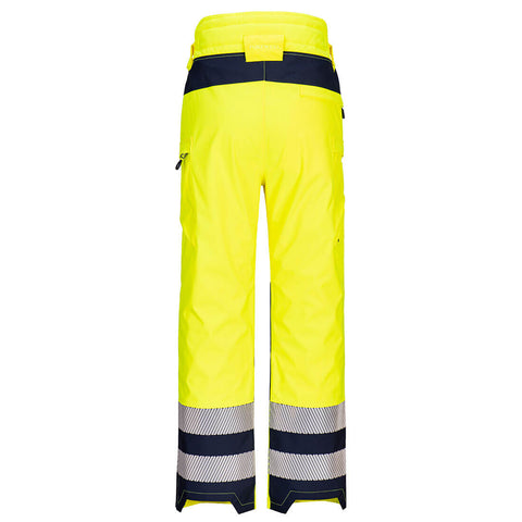 PW3 Hi-Vis Extreme Rain Pants Yellow/Navy back