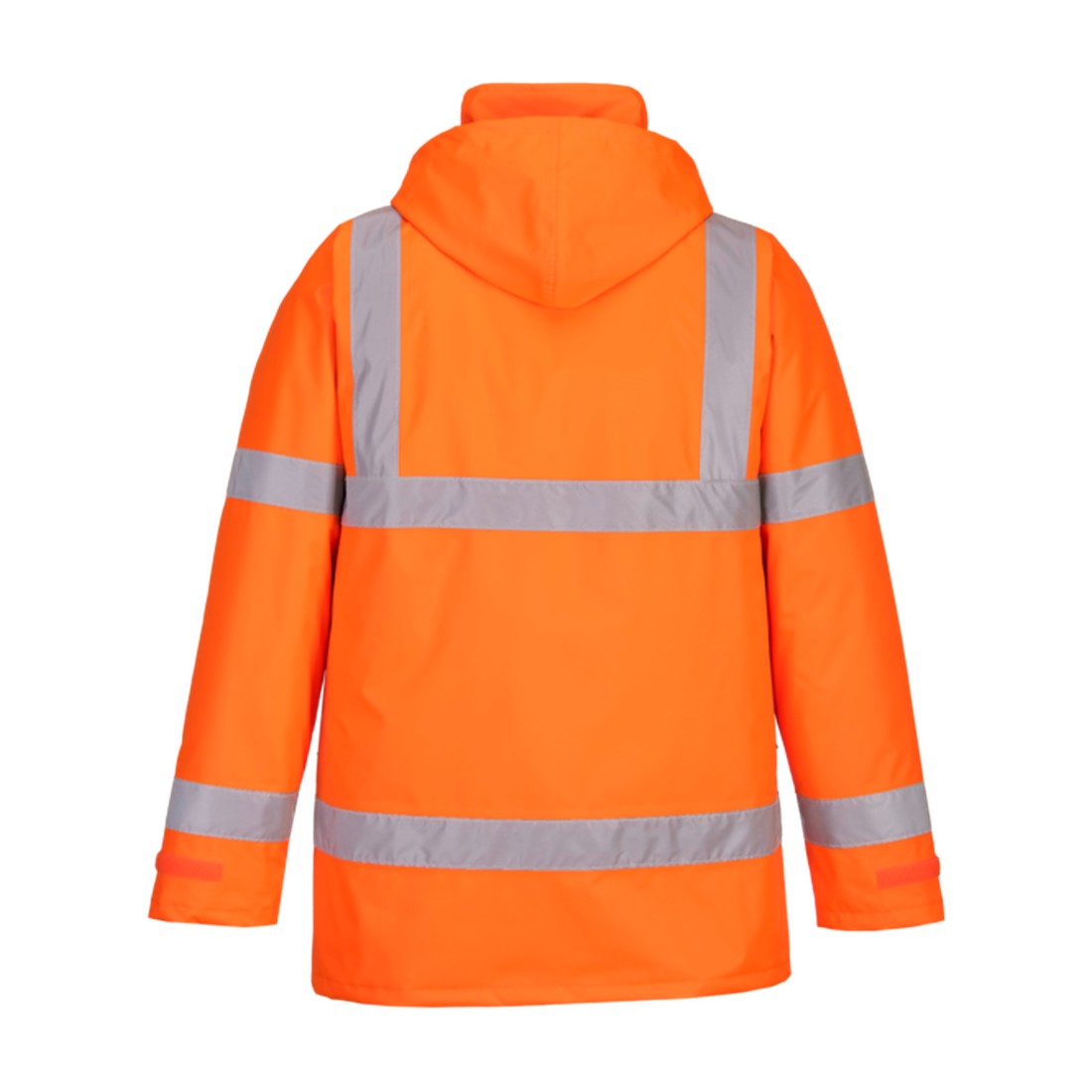 Hi-Vis Winter Traffic Jacket Orange back