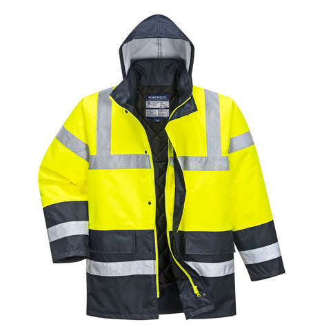 Hi-Vis Contrast Winter Traffic Jacket Yellow
