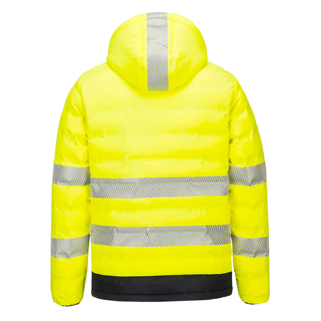 Hi-Vis Ultrasonic Heated Tunnel Jacket Yellow/Black back