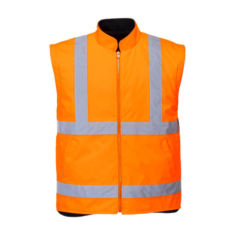 Hi-Vis 5-in-1 Contrast Essential Jacket Orange/Navy inner bodywarmer