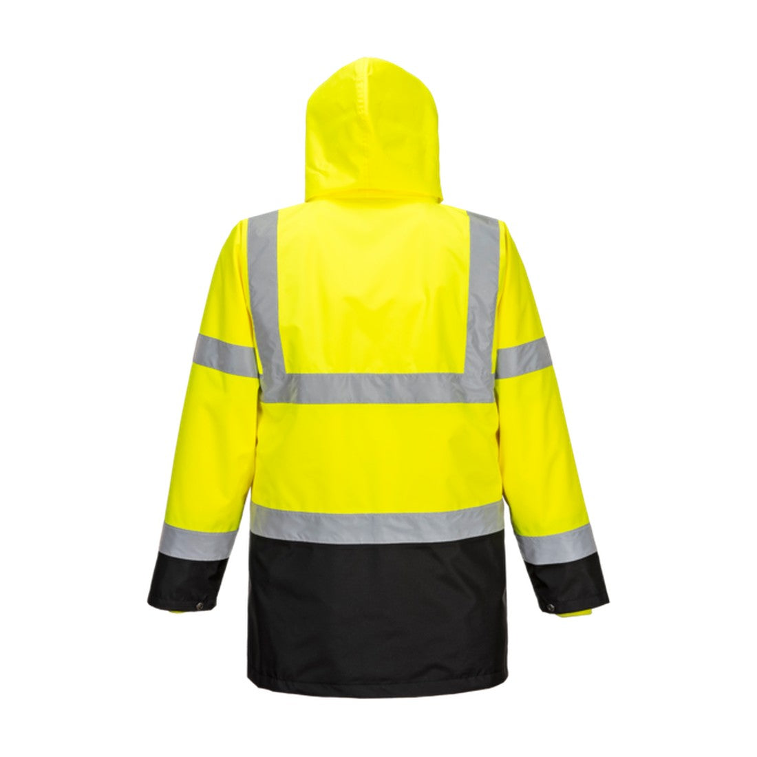 Hi-Vis 5-in-1 Contrast Essential Jacket Yellow/Black back