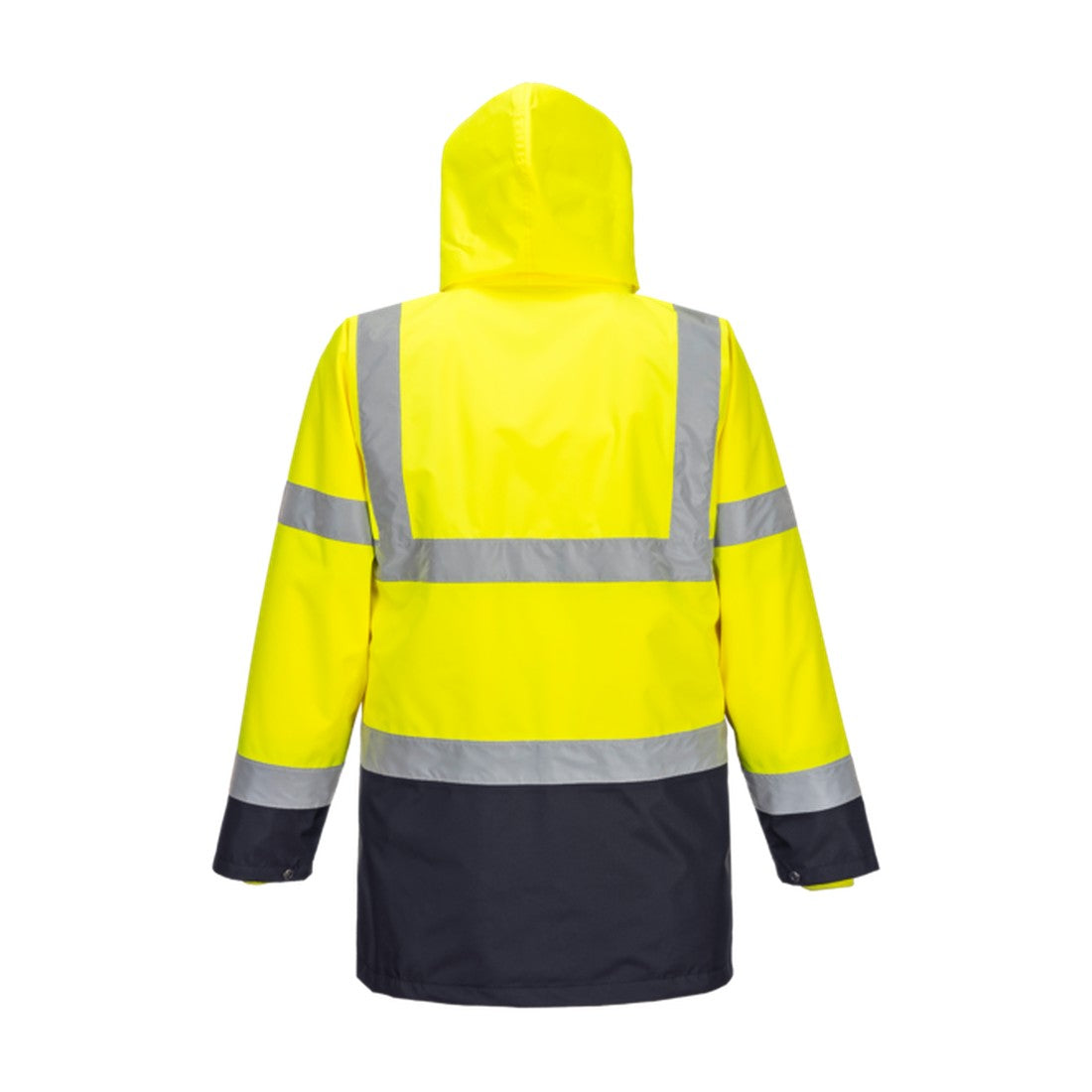 Hi-Vis 5-in-1 Contrast Essential Jacket Yellow/Navy back