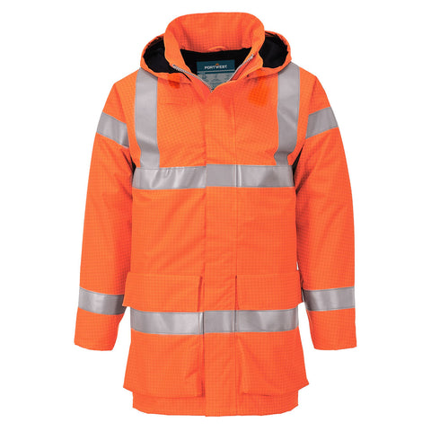 Bizflame Rain Hi-Vis Multi Light FR Jacket Orange