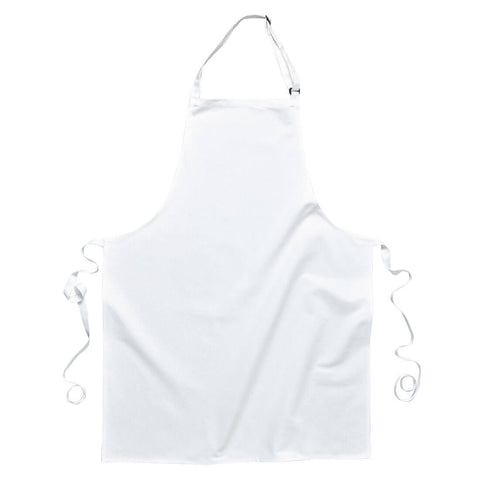 Polycotton Bib Apron White back