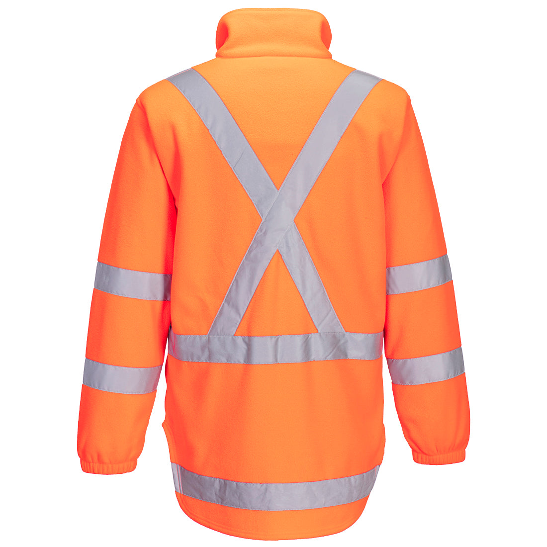 TTMC-W23 Hi-Vis X Back 1/4 Zip Polar Fleece Orange back