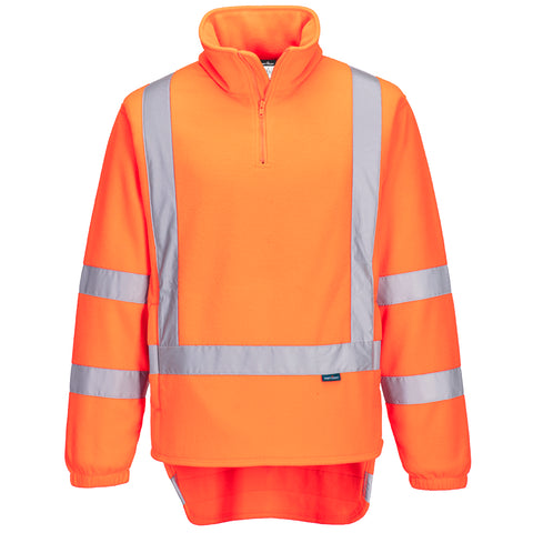 TTMC-W23 Hi-Vis X Back 1/4 Zip Polar Fleece Orange