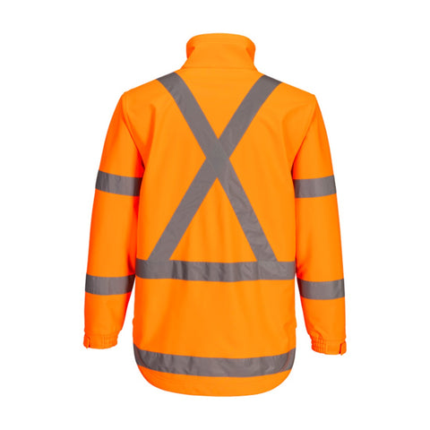 TTMC-W23 Hi-Vis X Back Softshell Orange rear