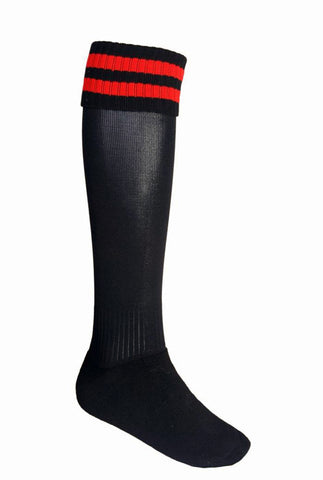 Sports Socks in Black/Red