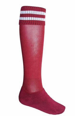 Sports Socks in Burgundy/White