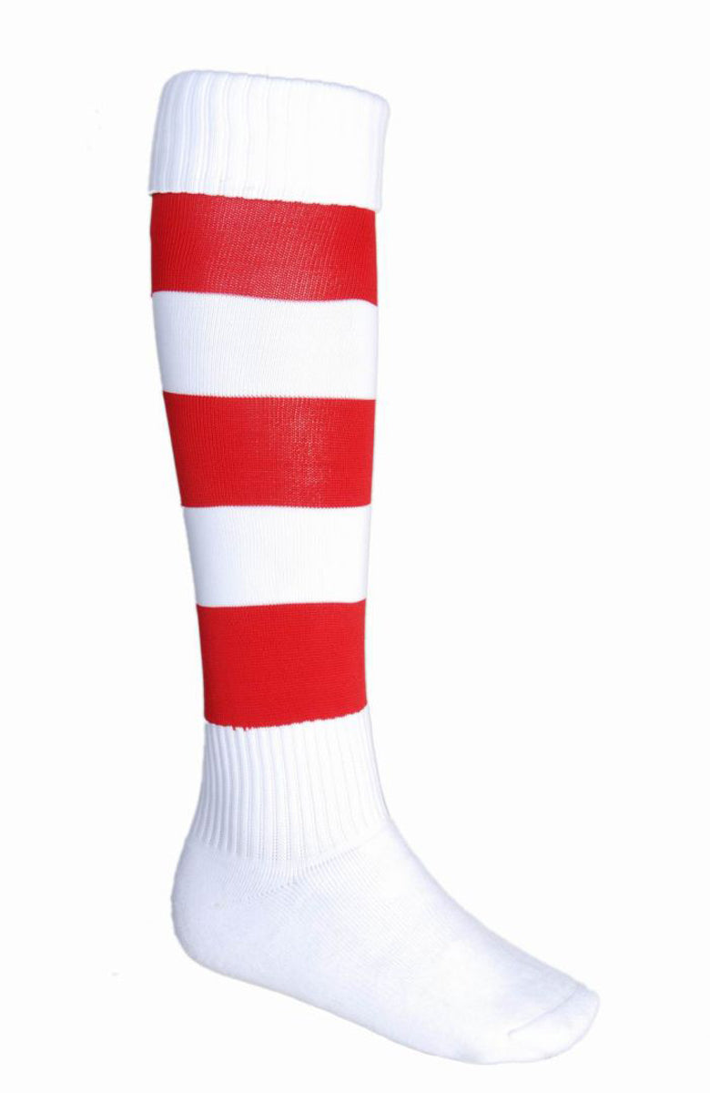Sports Socks in White/Red